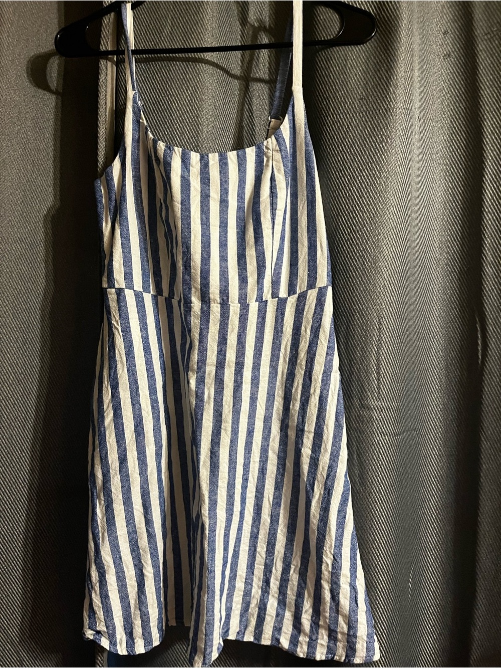 Old Navy Blue and White Waffle Knit Top